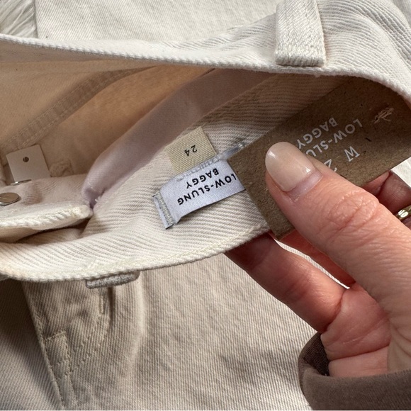 NWT Madewell Low-Slung Baggy Jeans in Vintage IVory - Picture 9 of 15